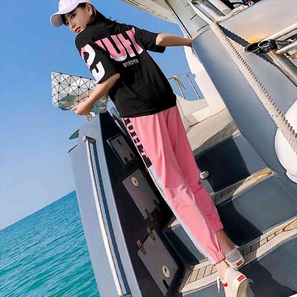 clothes tracksuit two piece women tracksuits set summer casual sportswear ins suit o neck printing t shirt harem pants korean, Gray
clothes tracksuit two piece women tracksuits set summer casual sportswear ins suit o neck printing t shirt harem pants korean, Gray