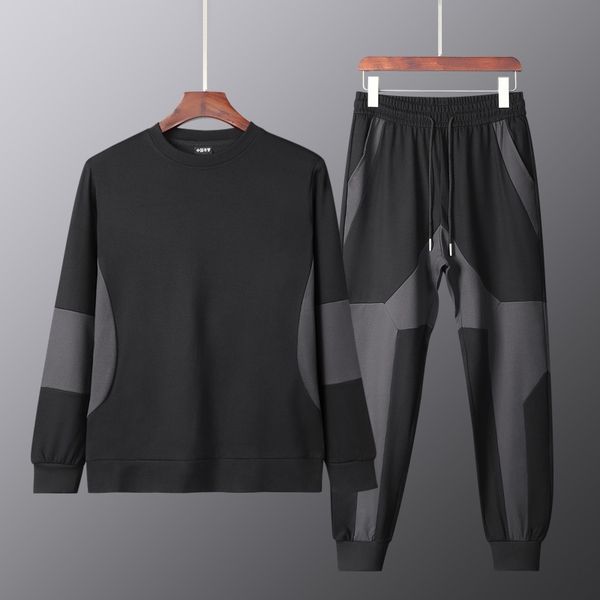 designer men's spring and autumn sports suitpants, pant, Black