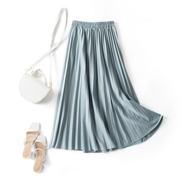 skirts 2021 spring and summer thin simple style pleated skirt elastic high waist mid length womens, Black
skirts 2021 spring and summer thin simple style pleated skirt elastic high waist mid length womens, Black