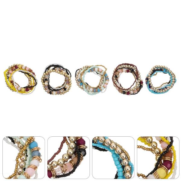 charm bracelets 5pcs bohemia style bracelet multi-layer beads waist chain hand ornament, Golden;silver
charm bracelets 5pcs bohemia style bracelet multi-layer beads waist chain hand ornament, Golden;silver