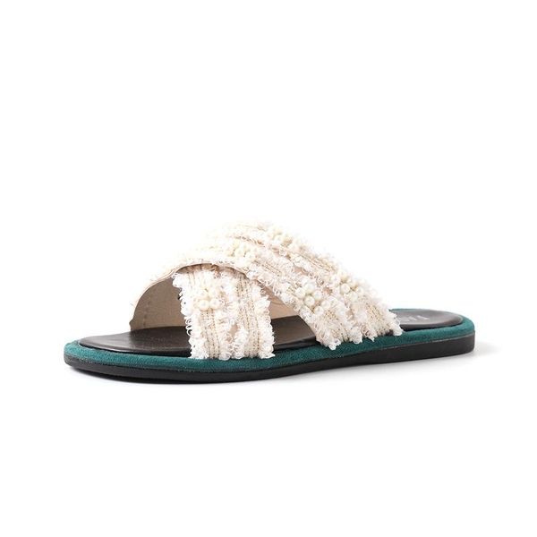 slippers women 2021 summer flat with string bead woman shoes casual fashion solid ladies slipper, Black
slippers women 2021 summer flat with string bead woman shoes casual fashion solid ladies slipper, Black