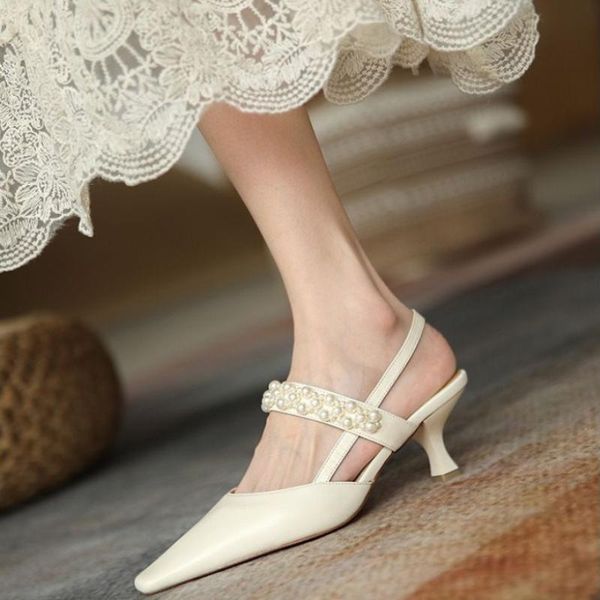 dress shoes high heel sandals women 2021 summer style pearl pointed toe baotou single fashion mid-heel all-match women's, Black
dress shoes high heel sandals women 2021 summer style pearl pointed toe baotou single fashion mid-heel all-match women's, Black