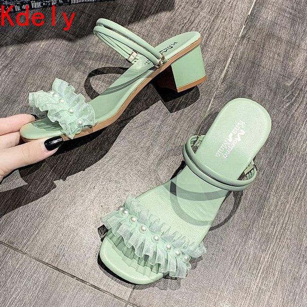 sandals pearl square heels women green beige party dress ankle buckle summer elegant open toe thick heel, Black
sandals pearl square heels women green beige party dress ankle buckle summer elegant open toe thick heel, Black
