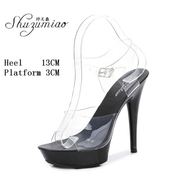 performance shoes transparent super high heel sandals thin 13cm pole dance nightclub catwalk large size women's, Black
performance shoes transparent super high heel sandals thin 13cm pole dance nightclub catwalk large size women's, Black