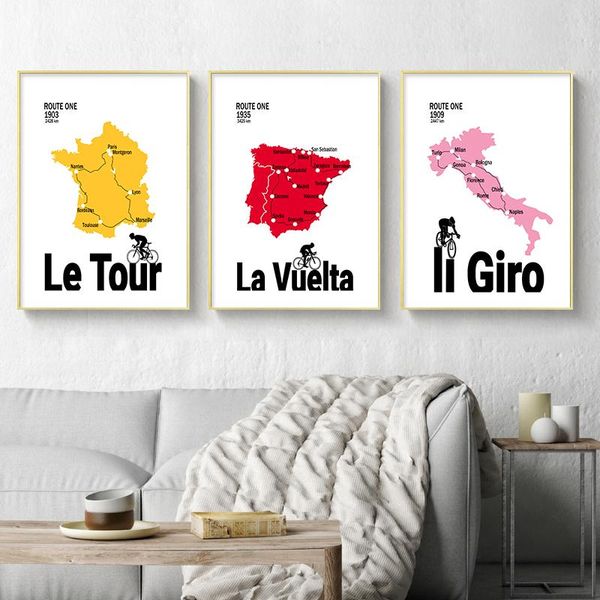paintings wall art canvas painting print vintage poster italy france spain cycling route map picture living room decor gift for cyclist
paintings wall art canvas painting print vintage poster italy france spain cycling route map picture living room decor gift for cyclist