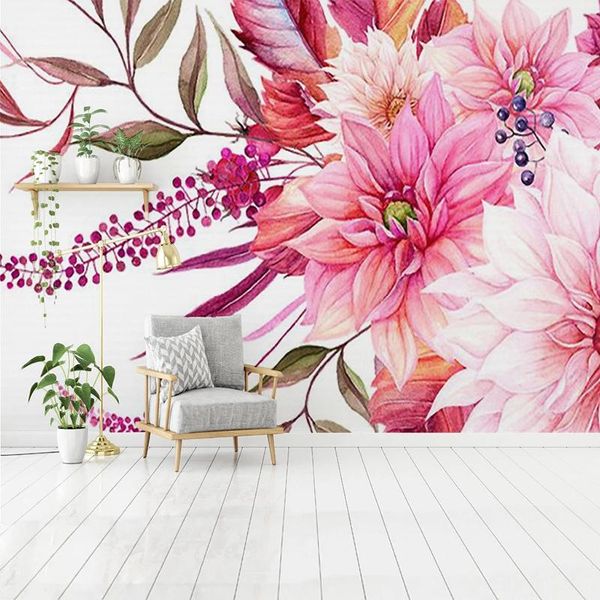 wallpapers custom self-adhesive wallpaper 3d hand painted pink flowers mural living room bedroom romantic home decor pvc waterproof sticker
wallpapers custom self-adhesive wallpaper 3d hand painted pink flowers mural living room bedroom romantic home decor pvc waterproof sticker
