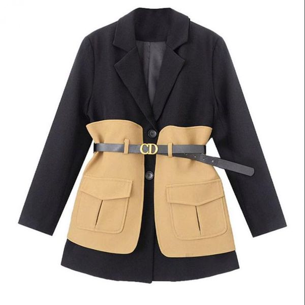 women's suits & blazers getspring blazer female matching colour two retro blazers and jackets all match casual loose spring/autumn 1hn3, White;black
women's suits & blazers getspring blazer female matching colour two retro blazers and jackets all match casual loose spring/autumn 1hn3, White;black