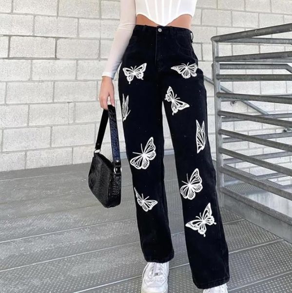 fashion high waist print women jeans casual stylish pants outfits shopping daily wear, Blue
fashion high waist print women jeans casual stylish pants outfits shopping daily wear, Blue