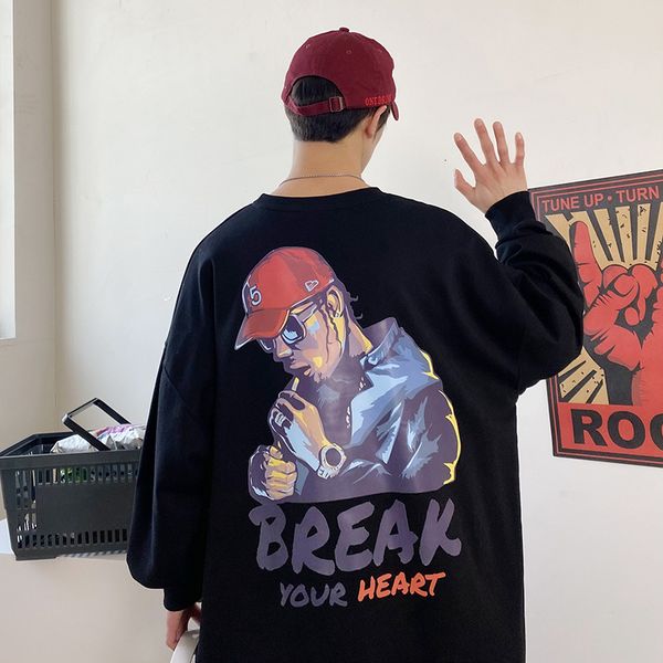 mens sweater hiphop fried street sweater autumn 2021 trendy men wear hoodie national hip hop high casual top, Black
mens sweater hiphop fried street sweater autumn 2021 trendy men wear hoodie national hip hop high casual top, Black