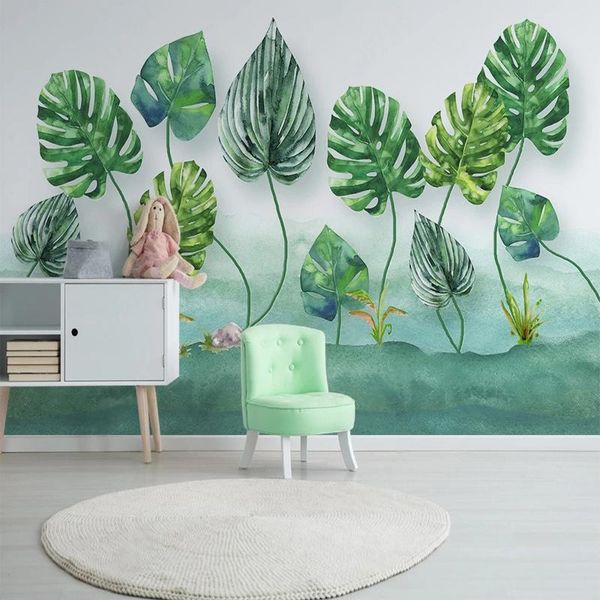 wallpapers home decoration custom 3d po mural european style watercolor banana leaves painting living room tv sofa background wall paper
wallpapers home decoration custom 3d po mural european style watercolor banana leaves painting living room tv sofa background wall paper