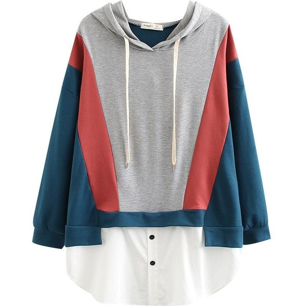 women's hoodies & sweatshirts fashion contrast color sweatshirt women autumn hooded long sleeve pullovers drop-shoulder, Black
women's hoodies & sweatshirts fashion contrast color sweatshirt women autumn hooded long sleeve pullovers drop-shoulder, Black