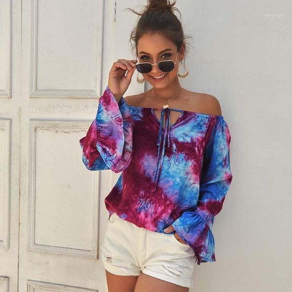 women's blouses & shirts summer printed shirt women long sleeve slash neck and elegant slim casual street ladies blouse, White
women's blouses & shirts summer printed shirt women long sleeve slash neck and elegant slim casual street ladies blouse, White