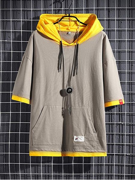 men's hoodies & sweatshirts spring summer 2021 hooded short-sleeved loose korean version patchwork fake versatile hoodie men, Black
men's hoodies & sweatshirts spring summer 2021 hooded short-sleeved loose korean version patchwork fake versatile hoodie men, Black