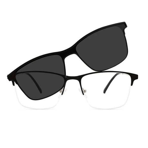 fashion sunglasses frames lanssy 2 in 1 magnet polarized clip on glasses frame men metal optical myopia prescription eyeglasses, Black
fashion sunglasses frames lanssy 2 in 1 magnet polarized clip on glasses frame men metal optical myopia prescription eyeglasses, Black