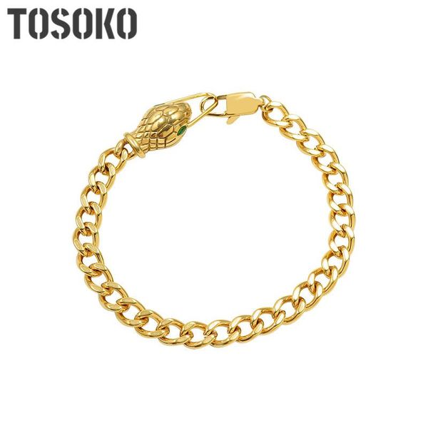 link, chain stainless steel jewelry couple bracelet zircon snake head green eye hip hop bse235, Black
link, chain stainless steel jewelry couple bracelet zircon snake head green eye hip hop bse235, Black