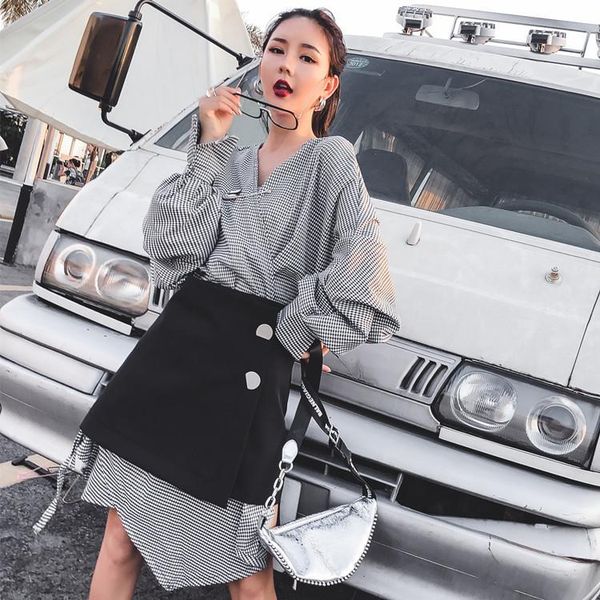 irregular cut v-neck fashionable suit dress long sleeve + short skirt two piece autumn 486 women's pants, White
irregular cut v-neck fashionable suit dress long sleeve + short skirt two piece autumn 486 women's pants, White