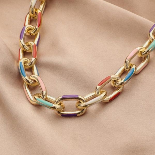 chokers punk chunky necklace thick aluminum curb chain choker goth gothic printed clavicle short necklaces collar jewelry, Golden;silver
chokers punk chunky necklace thick aluminum curb chain choker goth gothic printed clavicle short necklaces collar jewelry, Golden;silver