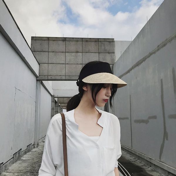 wide brim hats women girls cute sun straw visor hat with shiny band panama, Blue;gray
wide brim hats women girls cute sun straw visor hat with shiny band panama, Blue;gray