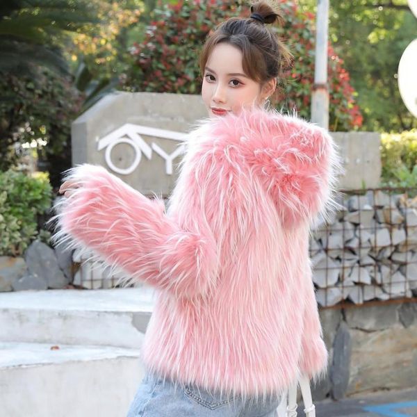 women's fur & faux women 2021 autumn winter raccoon coats female short warm hooded outwear ladies imitation plush jackets m637, Black
women's fur & faux women 2021 autumn winter raccoon coats female short warm hooded outwear ladies imitation plush jackets m637, Black