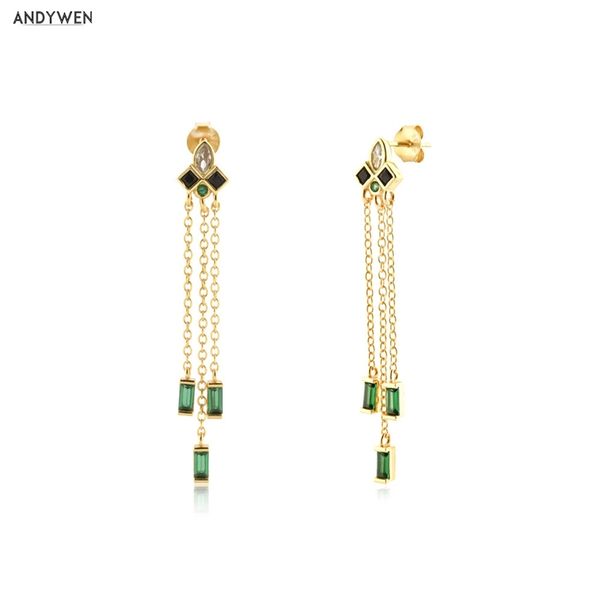andywen 925 sterling silver gold white green black long chain drop earring women wedding fine jewelry clips piercing pendiente 210625, Golden;silver
andywen 925 sterling silver gold white green black long chain drop earring women wedding fine jewelry clips piercing pendiente 210625, Golden;silver