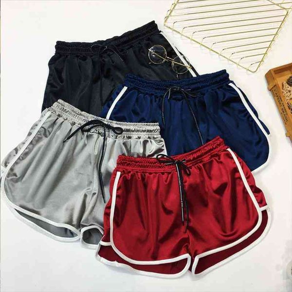 berylbella summer women shorts solid elastic wiast wide legs running loose shorts women fitness work out female, White;black
berylbella summer women shorts solid elastic wiast wide legs running loose shorts women fitness work out female, White;black