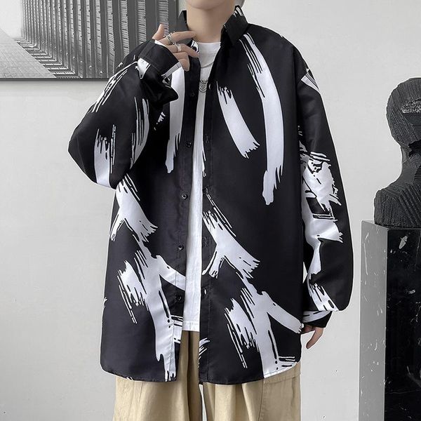 men's casual shirts men clothing 2021 shirt design sense tie-dye long-sleeved spring autumn, White;black
men's casual shirts men clothing 2021 shirt design sense tie-dye long-sleeved spring autumn, White;black
