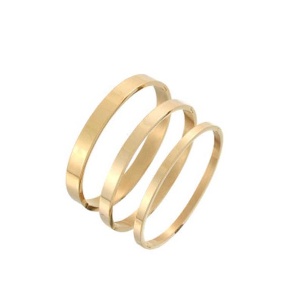 new popular buckle smooth stainless steel bracelet simplecouple rose gold bracelet for men and women q0717, Black
new popular buckle smooth stainless steel bracelet simplecouple rose gold bracelet for men and women q0717, Black