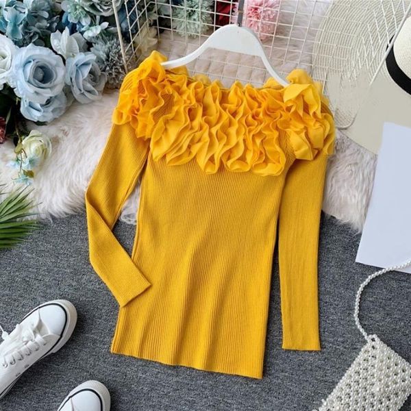 women's sweaters female women pullovers lace flowers knitted sweater slash neck 2021 autumn winter spring fashion slim ladies jw9211, White;black
women's sweaters female women pullovers lace flowers knitted sweater slash neck 2021 autumn winter spring fashion slim ladies jw9211, White;black