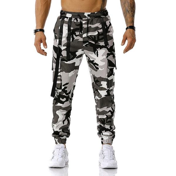 men's pants 2021 spring camouflage cargo men casual cotton pocket ribbons joggers male straight sweatpants, Black
men's pants 2021 spring camouflage cargo men casual cotton pocket ribbons joggers male straight sweatpants, Black