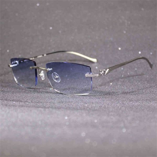 rimless sunglasses for men and women classic glasses frame with panther decoration classic eyewear male female french, White;black
rimless sunglasses for men and women classic glasses frame with panther decoration classic eyewear male female french, White;black