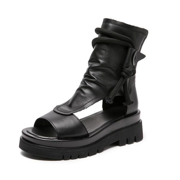 sandals genuine leather ankle boots women summer shoes rome 2021 platform t strap for, Black
sandals genuine leather ankle boots women summer shoes rome 2021 platform t strap for, Black