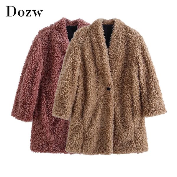 solid teddy coat women autumn winter thick warm fluffy overcoat long sleeve faux fur coats lady plus size fur jacket 210414, Black
solid teddy coat women autumn winter thick warm fluffy overcoat long sleeve faux fur coats lady plus size fur jacket 210414, Black