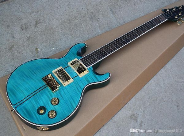 wholesale light blue electric guitar with ebony fretboard, golden hardware, colorful pearl link, offering customized services
wholesale light blue electric guitar with ebony fretboard, golden hardware, colorful pearl link, offering customized services