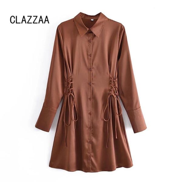 casual dresses clazzaa women fashion side draw string single breasted mini dress vintage lapel neck long sleeve female woman, Black;gray
casual dresses clazzaa women fashion side draw string single breasted mini dress vintage lapel neck long sleeve female woman, Black;gray