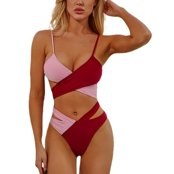 women's swimwear fashion swimsuit 2pcs women block bathing suits adjustable spaghetti strap cross tie up bra hollow out thong, White;black
women's swimwear fashion swimsuit 2pcs women block bathing suits adjustable spaghetti strap cross tie up bra hollow out thong, White;black