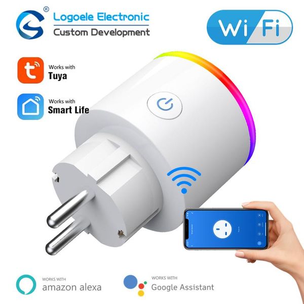 smart power plugs logoele wifi socket eu plug 16a 110-240v led monitor wireless tuya control compatible alexa assistant google home
smart power plugs logoele wifi socket eu plug 16a 110-240v led monitor wireless tuya control compatible alexa assistant google home
