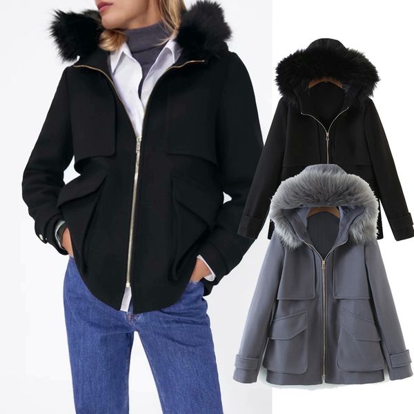 artificial raccoon fur jacket women's winter collar autumn wear high quality long coats, Black
artificial raccoon fur jacket women's winter collar autumn wear high quality long coats, Black