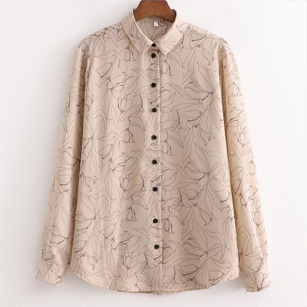 floral print vintage satin women blouses long sleeve fashion elegant feminine female streetwear, White
floral print vintage satin women blouses long sleeve fashion elegant feminine female streetwear, White