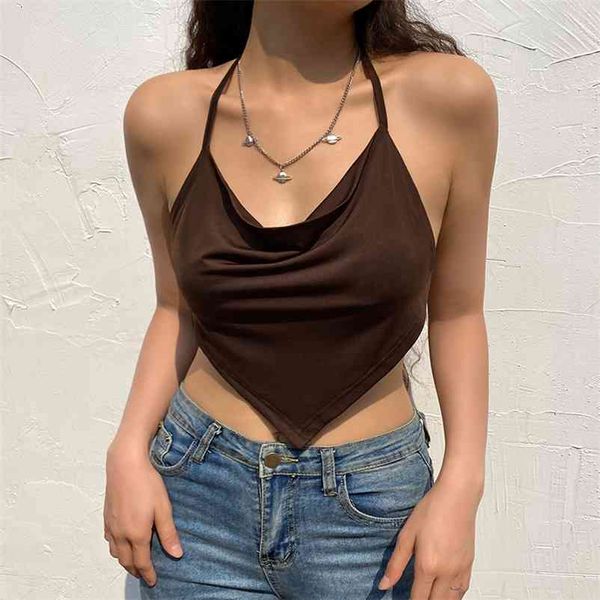 brown y2k crop halter camis summer clothes for women fashion backless corset girls shirt female party tee streetwear 210518, White
brown y2k crop halter camis summer clothes for women fashion backless corset girls shirt female party tee streetwear 210518, White