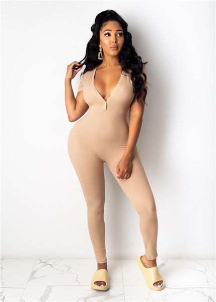 women's jumpsuits & rompers women solid color romper sports sleeping casual short sleeve v-neck buttons tight jumpsuit, Black;white
women's jumpsuits & rompers women solid color romper sports sleeping casual short sleeve v-neck buttons tight jumpsuit, Black;white