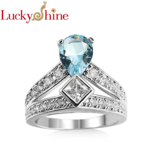 wedding rings luckyshine fashion jewelry water drop blue cubic zirconia silver plated russia usa holiday gift, Slivery;golden
wedding rings luckyshine fashion jewelry water drop blue cubic zirconia silver plated russia usa holiday gift, Slivery;golden