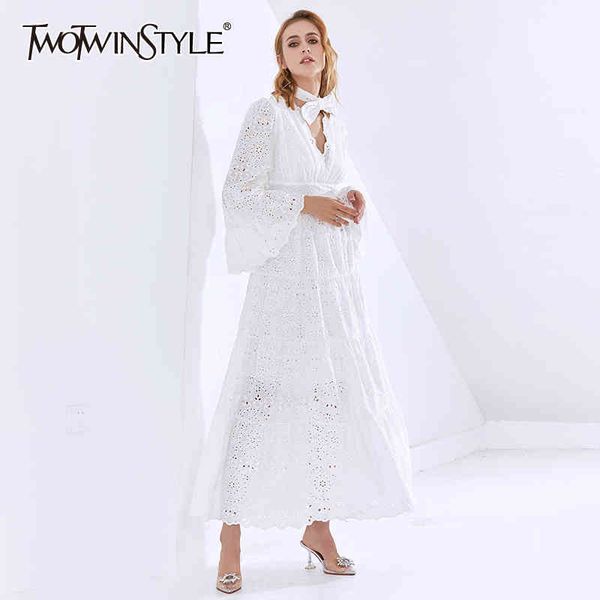 twotwinstyle white patchwork bowknot dress for women v neck long sleeve high waist hollow out dresses female clothes fashion 210517, Black;gray
twotwinstyle white patchwork bowknot dress for women v neck long sleeve high waist hollow out dresses female clothes fashion 210517, Black;gray