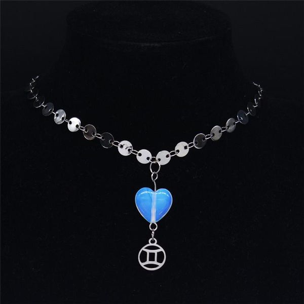 pendant necklaces 2021 heart moonstone stainless steel gem necklace for women constellation statement jewelry collares mujer n2034s04, Silver
pendant necklaces 2021 heart moonstone stainless steel gem necklace for women constellation statement jewelry collares mujer n2034s04, Silver