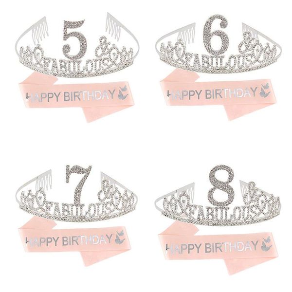 party decoration fabulous crown tiara and pink sash 5th 6th 7th 8th birthday supplies for baby girls hair accessories favor gift
party decoration fabulous crown tiara and pink sash 5th 6th 7th 8th birthday supplies for baby girls hair accessories favor gift