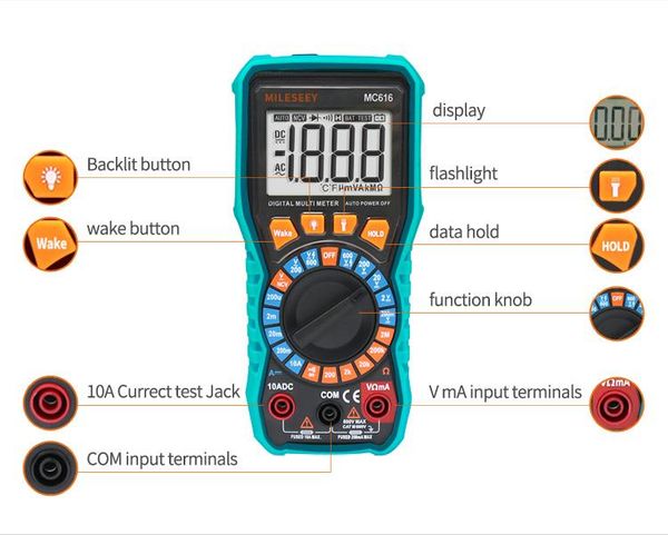 multimeters mileseey ncv digital multimeter auto ranging ac/dc voltage meter flash light back large screen
multimeters mileseey ncv digital multimeter auto ranging ac/dc voltage meter flash light back large screen