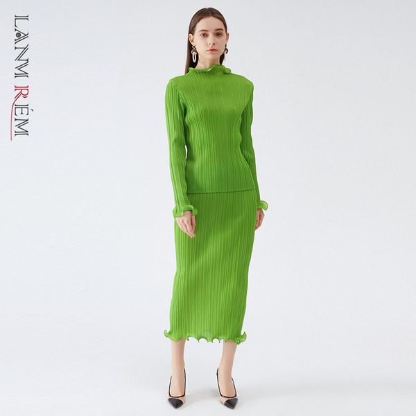 women elegant set green pleated skirt with turtleneck long sleeve t shirt female elastic casual sets spring 2d1420 210507, White
women elegant set green pleated skirt with turtleneck long sleeve t shirt female elastic casual sets spring 2d1420 210507, White