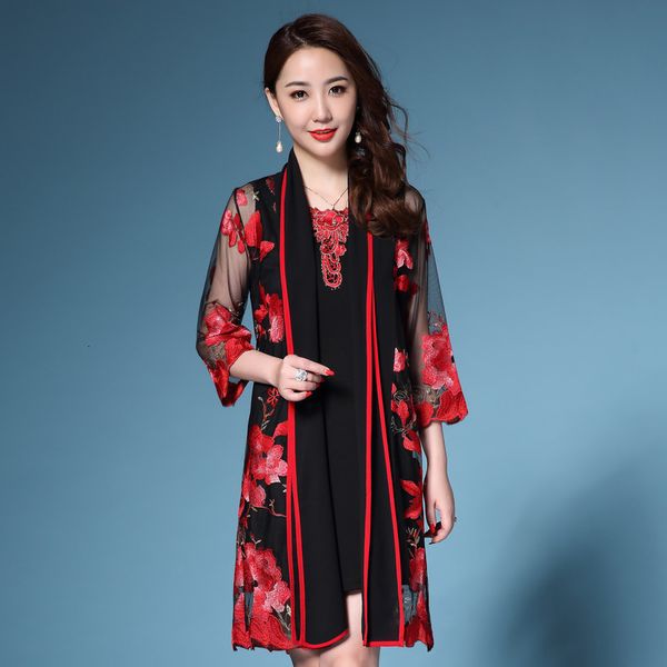 dress fall ed flower of vintage and elegant women o-neck 3/4 straight party mini es plus size, Black;gray
dress fall ed flower of vintage and elegant women o-neck 3/4 straight party mini es plus size, Black;gray