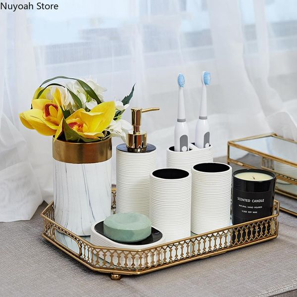 bath accessory set european style matte stripe bathroom ceramic brushed toothbrush holder cup soap dish emulsion bottle decoration
bath accessory set european style matte stripe bathroom ceramic brushed toothbrush holder cup soap dish emulsion bottle decoration