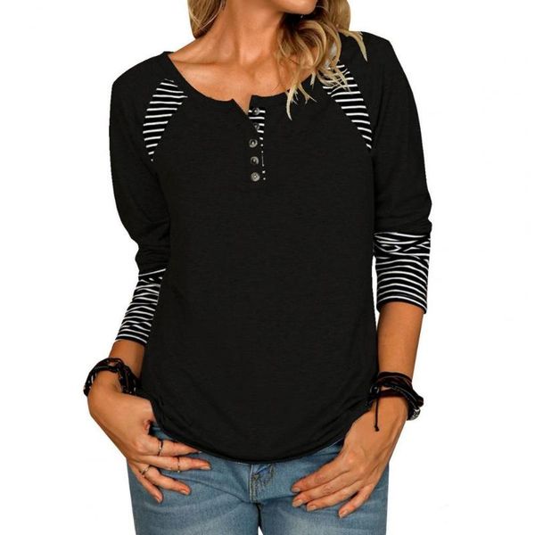 women's blouses & shirts fashion women blouse striped print stitching long sleeve all-matched autumn winter o neck buttons pullover str, White
women's blouses & shirts fashion women blouse striped print stitching long sleeve all-matched autumn winter o neck buttons pullover str, White