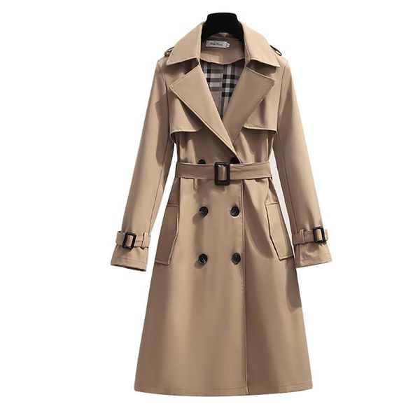 women's trench coats s - 4xl autumn england style women windbreaker loose medium and long elegant belt coat female casual mujer, Tan;black
women's trench coats s - 4xl autumn england style women windbreaker loose medium and long elegant belt coat female casual mujer, Tan;black